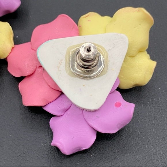 Colourful Pansy Flower Earrings - Picture 14 of 17